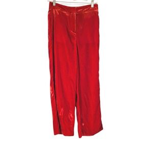 BODEN Red Velvet Wide Leg Palazzo Pants UK 6P US 2P